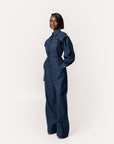 Denim Pinstripe JAKKI Jumpsuit