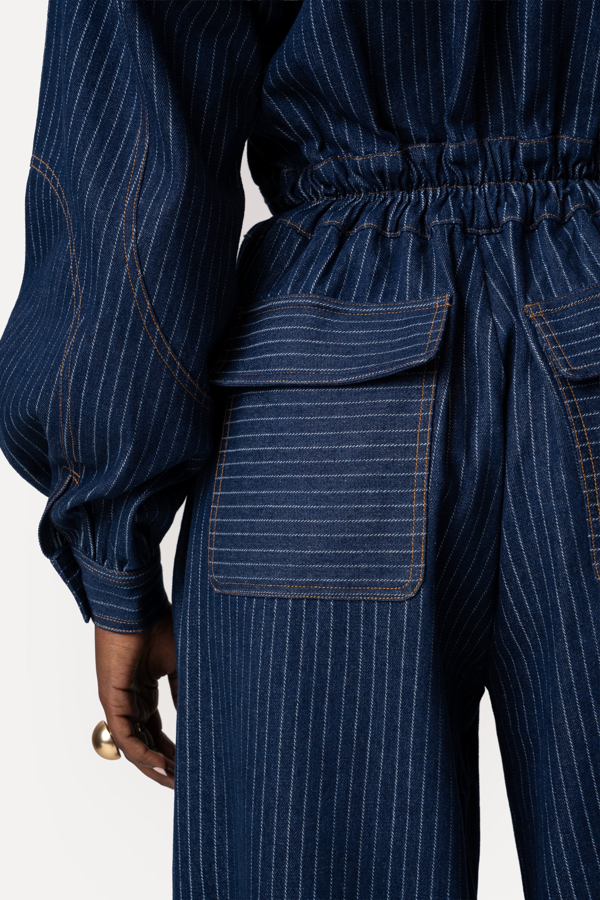 Denim Pinstripe JAKKI Jumpsuit