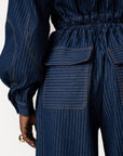 Denim Pinstripe JAKKI Jumpsuit