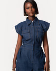 Denim Pinstripe JAKKI Jumpsuit