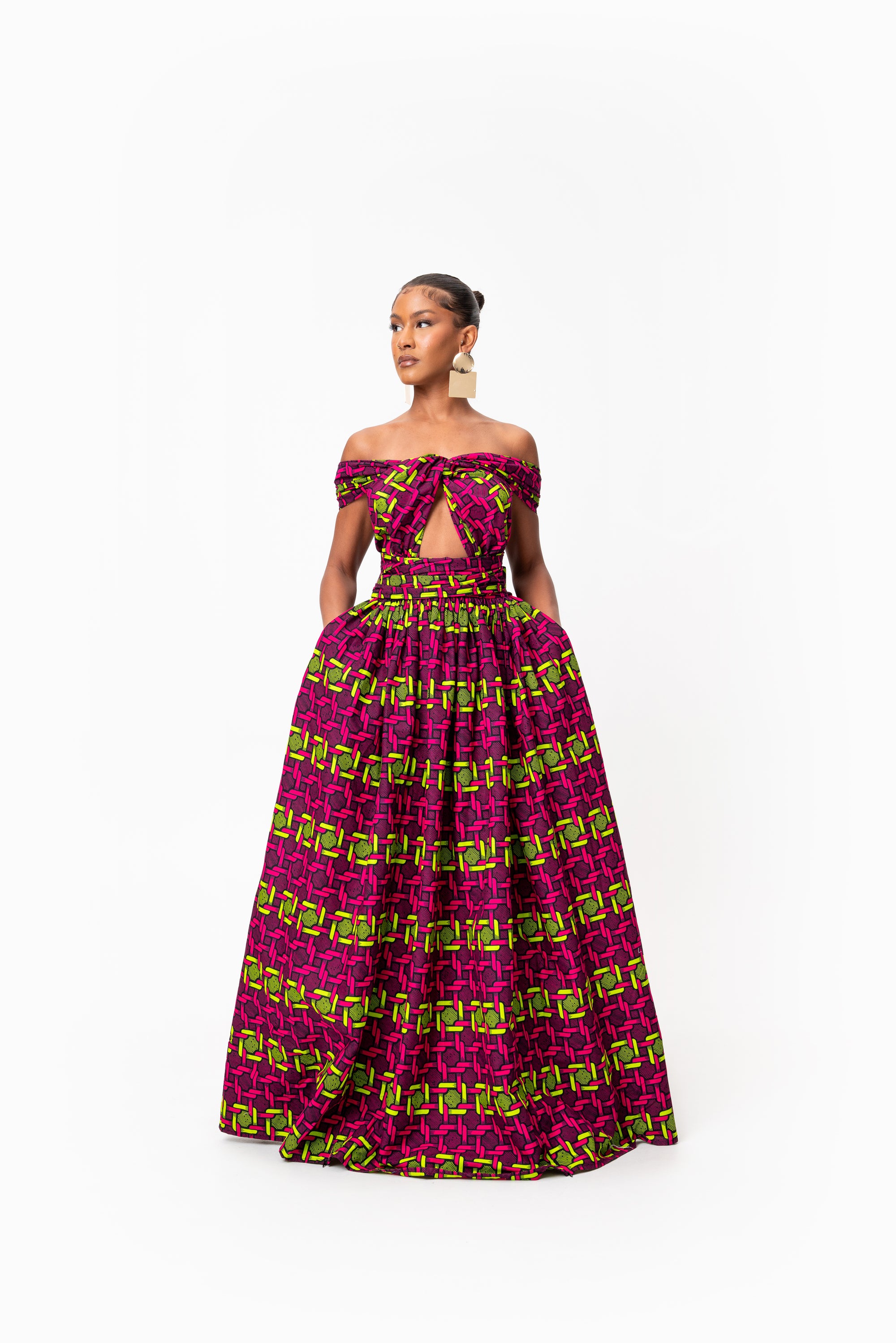 WUNMI African print Maxi Infinity dress OFUURE WUNMI African print Maxi Infinity dress OFUURE