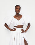 Linen DANI Maxi skirt in White