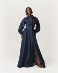 Denim Pinstripe EMMA Maxi Dress