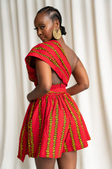 RUWE African Print Infinity Romper