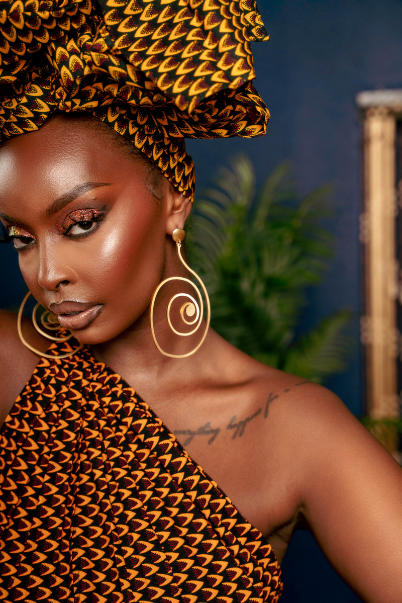 GOLD Spiral Style Earrings