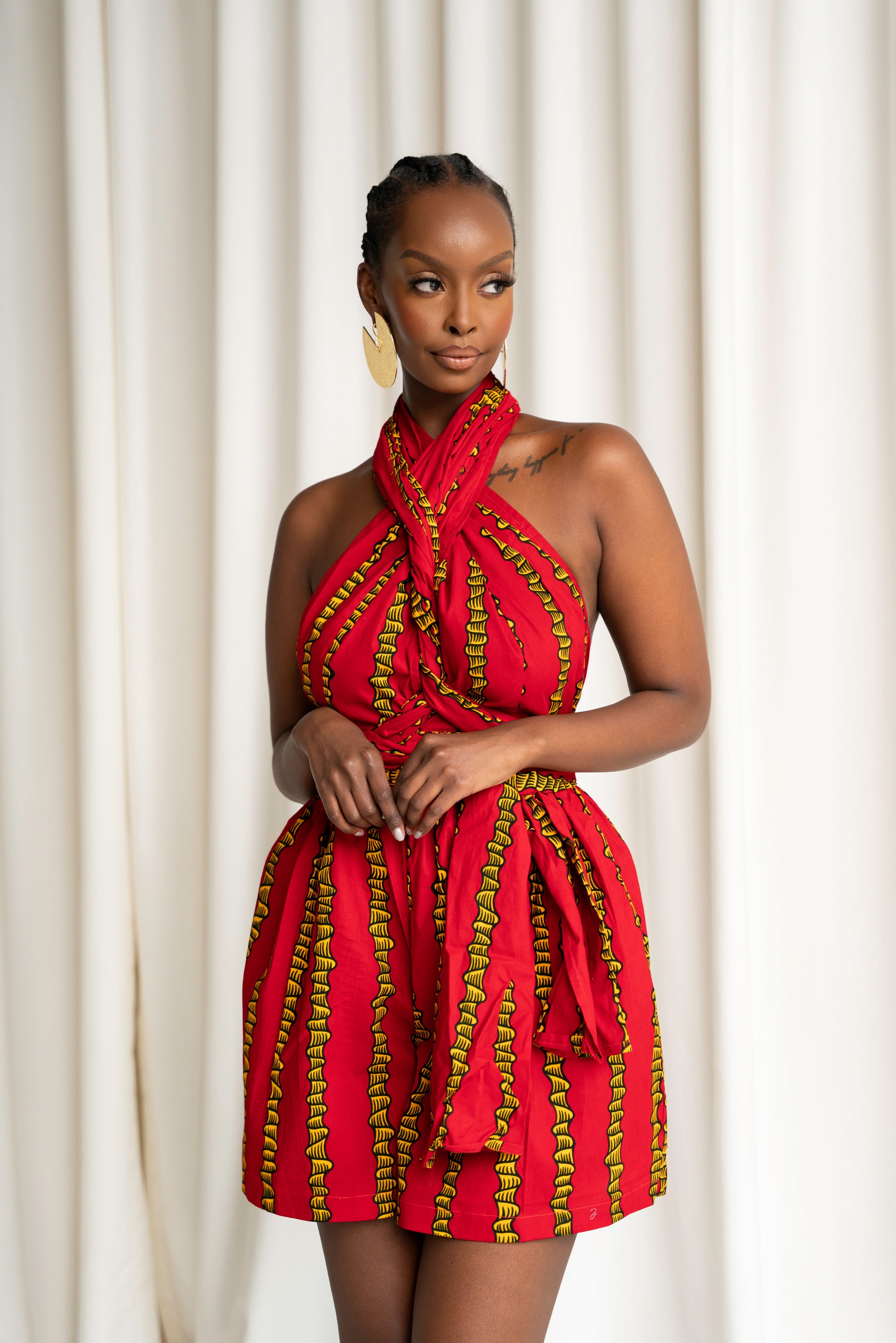 RUWE African Print Infinity Romper – OFUURE
