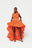 Linen AMA Hi-low Dress in ORANGE
