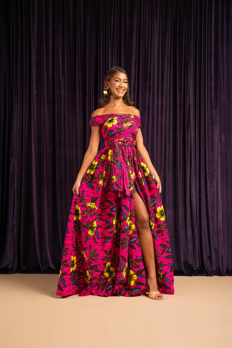 ESE African print Maxi Infinity dress