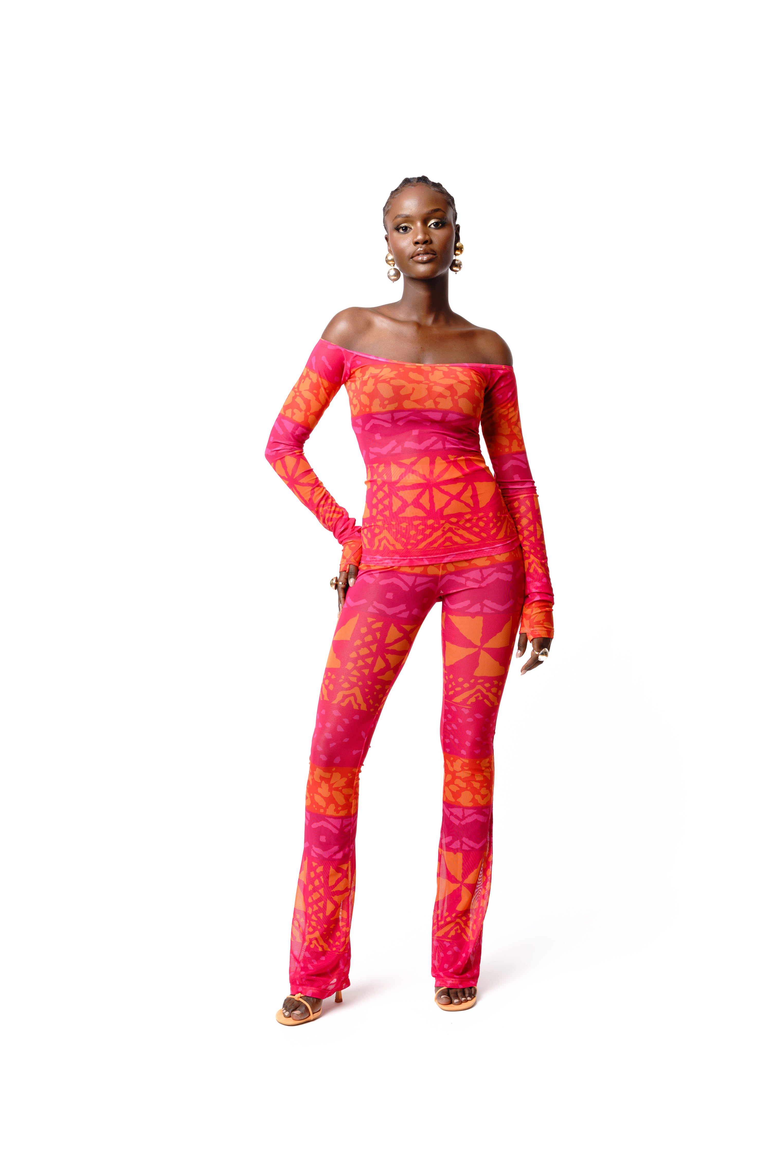 ANU PINK Off-Shoulder Top – OFUURE