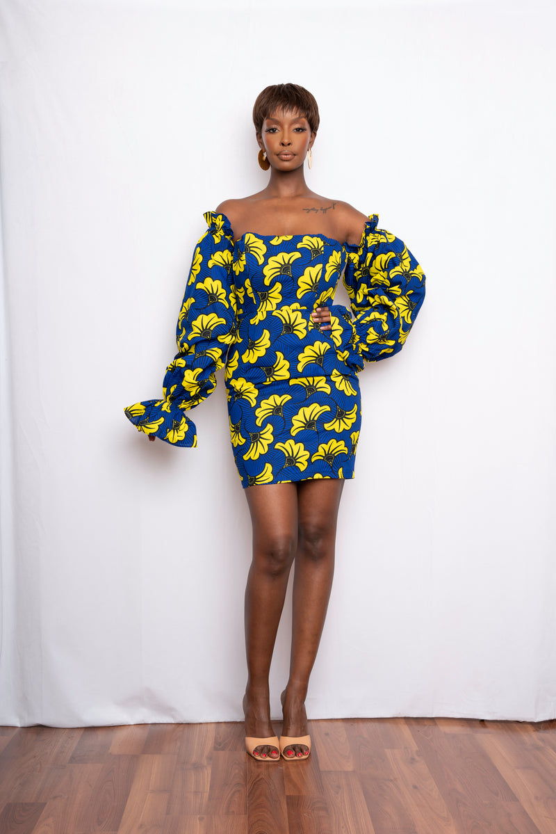 OKORIE African Print Mini Dress -sample sale