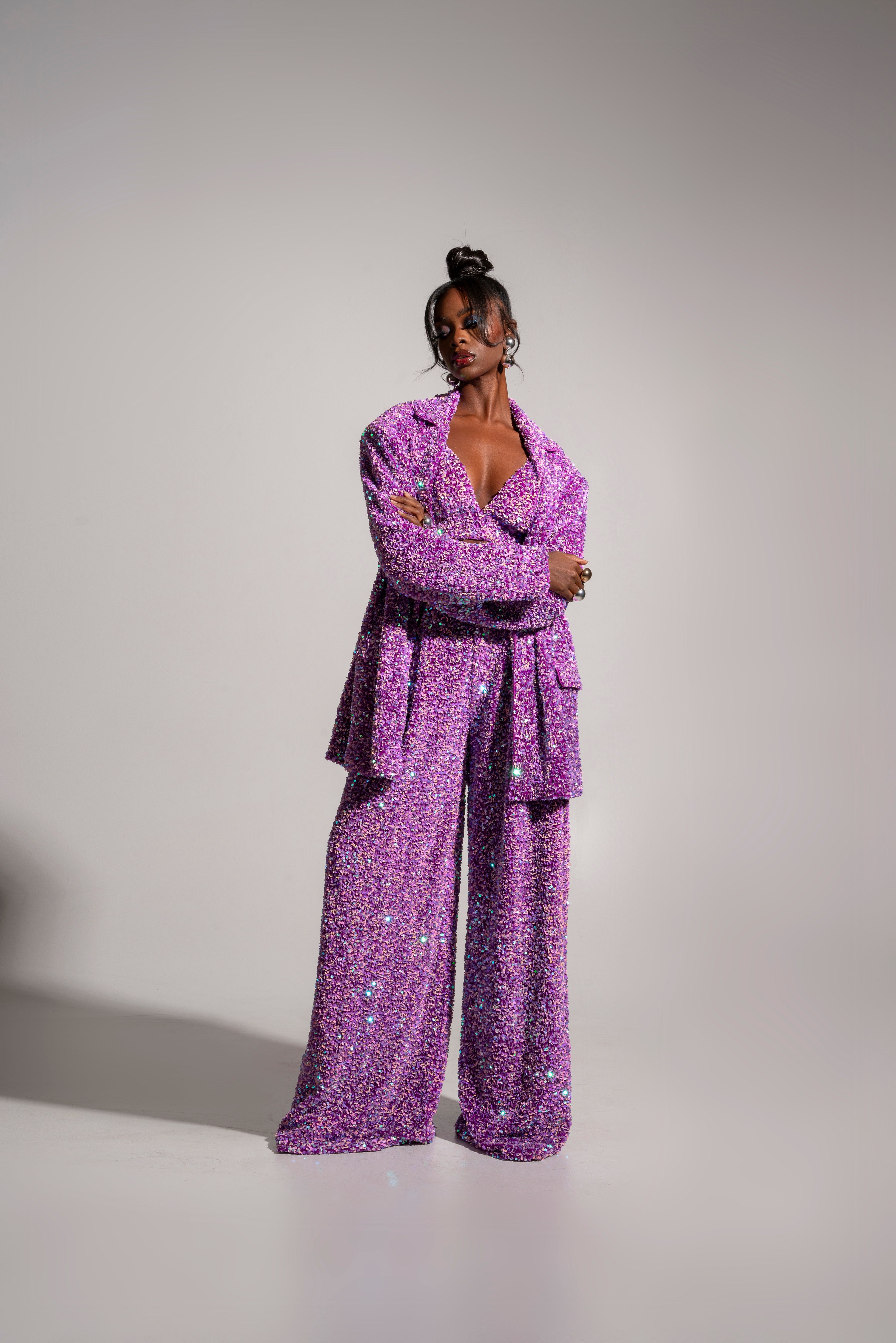 LIZA Sequin Blazer in ALEXANDRITE – OFUURE