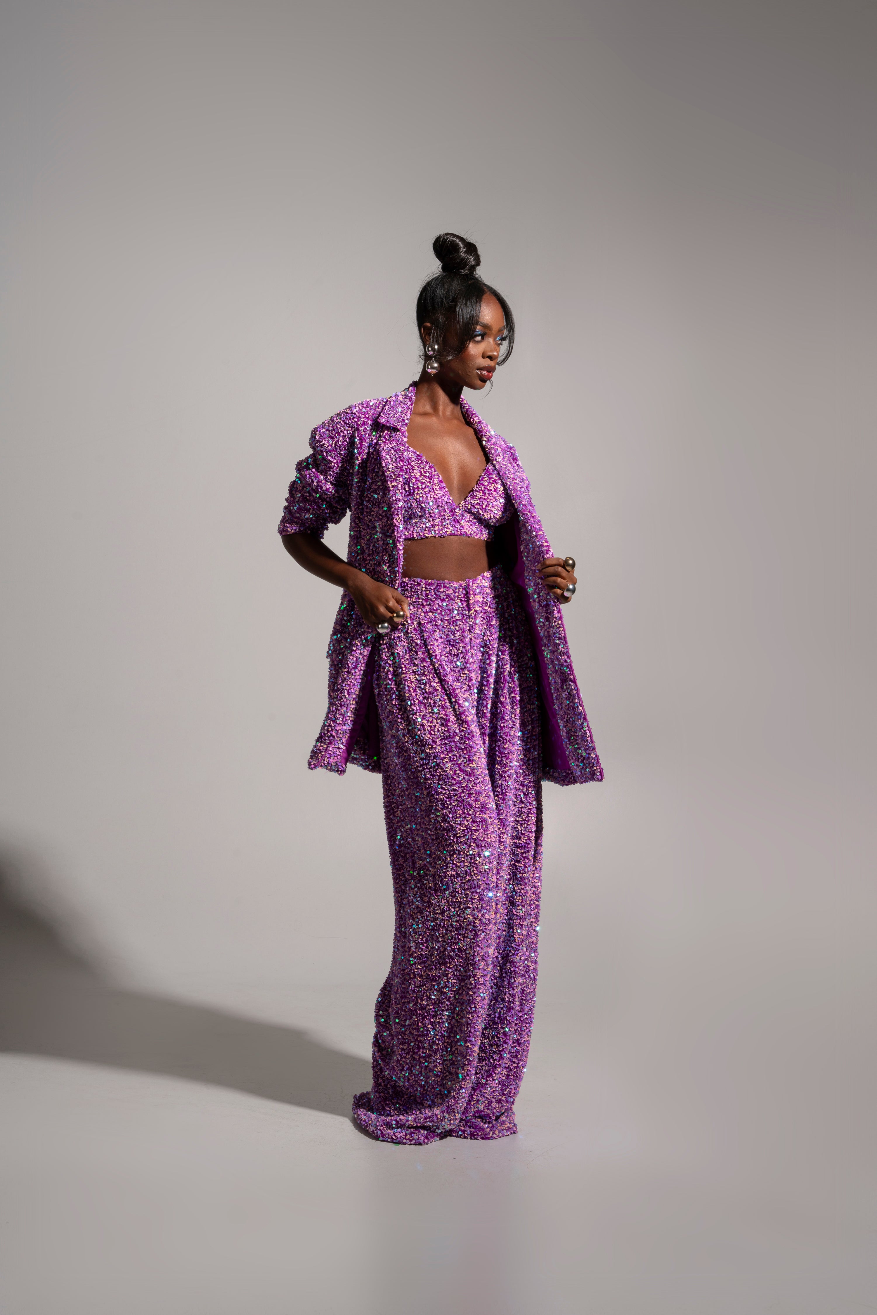 LIZA Sequin Blazer in ALEXANDRITE – OFUURE