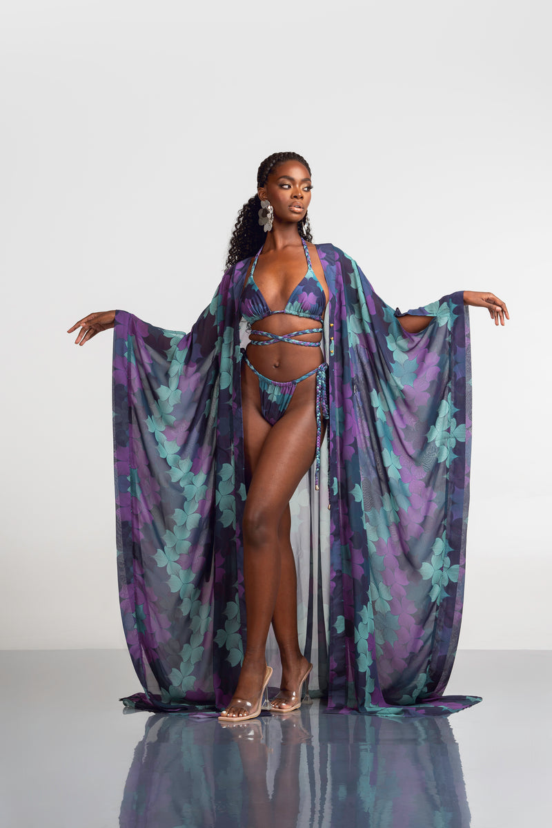 ZURI LONG KAFTAN CHIFFON KIMONO