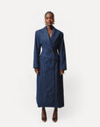 Denim Pinstripe EDEN Long jacket