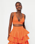 Linen AZURE Bra Top in Orange