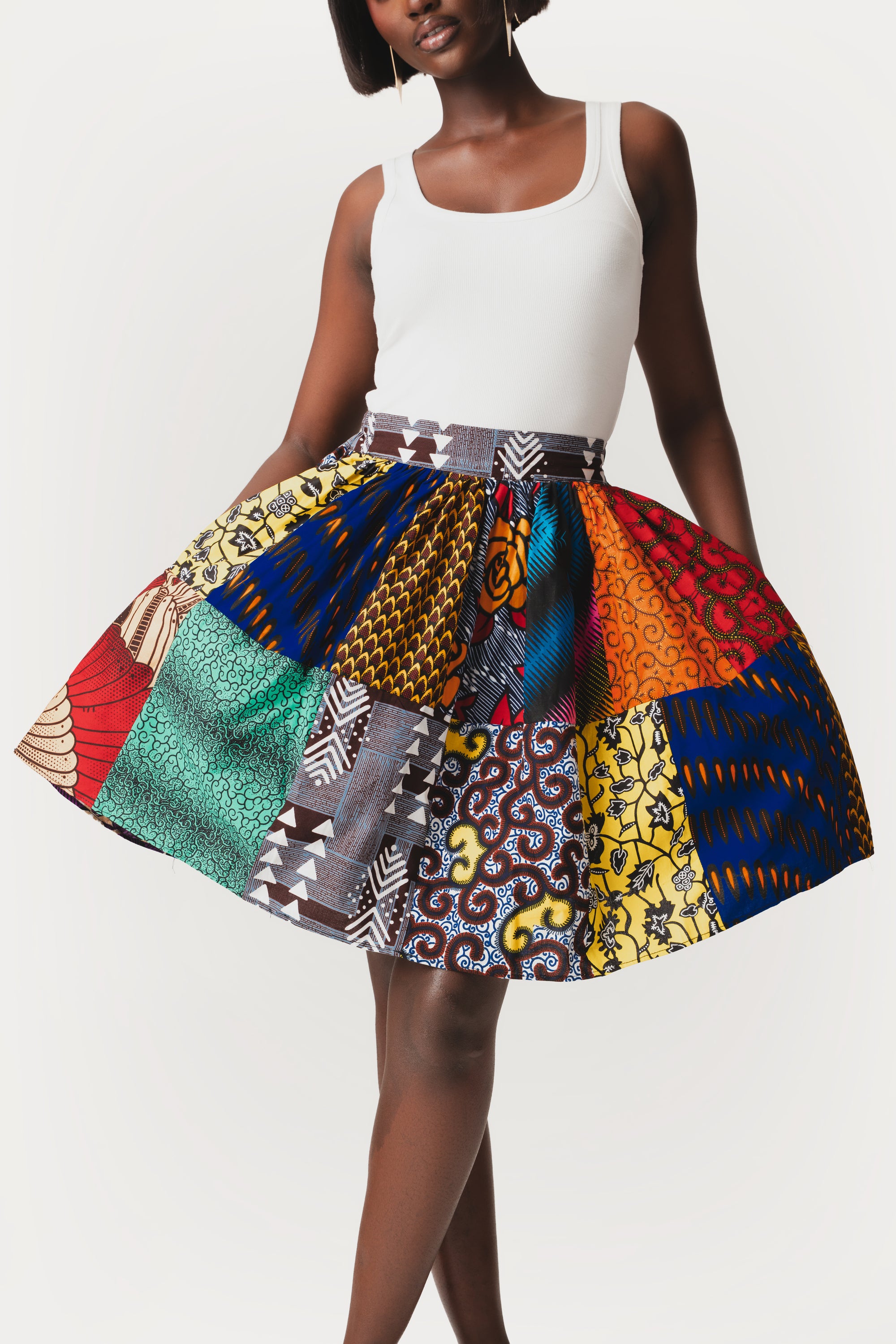 NANA PATCHWORK Mini Skirt