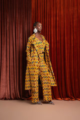 MOYIN African Print Trench Jacket