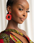 FREDA EARRINGS in RED