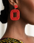 FREDA EARRINGS in RED
