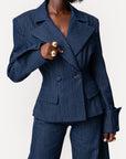 Denim Pinstripe KAIA Blazer