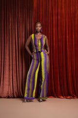FEMI African print Pantsuit WAISTCOAT