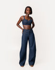 Denim Pinstripe IRA Pants