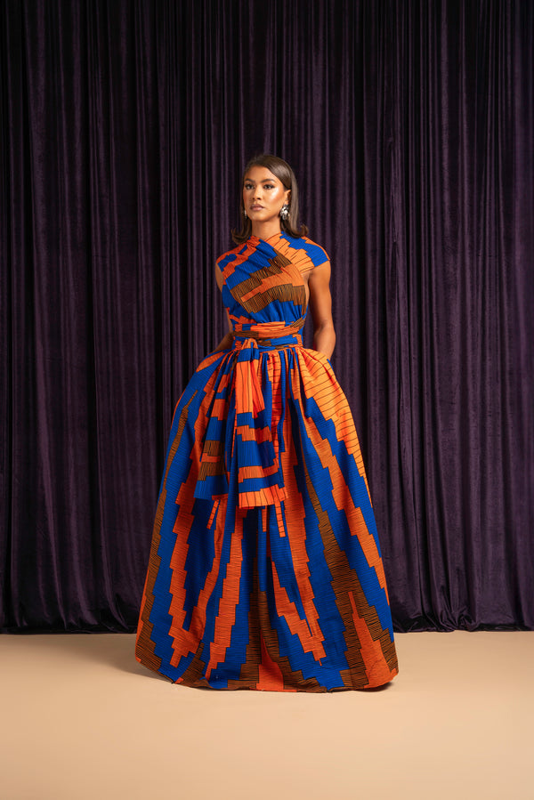 TOMIE African print Maxi Infinity dress