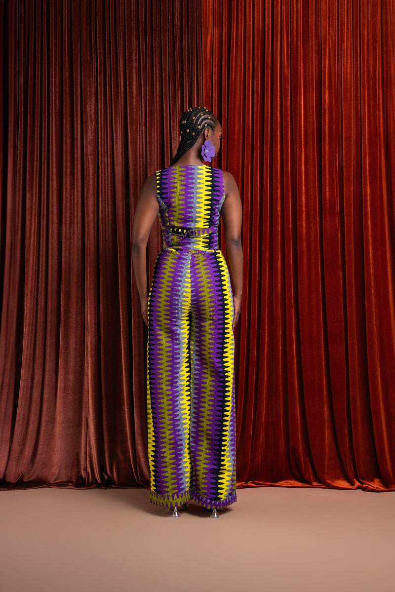 FEMI African print Pantsuit WAISTCOAT
