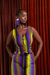 FEMI African print Pantsuit WAISTCOAT