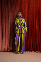 FEMI African Print high waist trousers ( 3 LENGTH)
