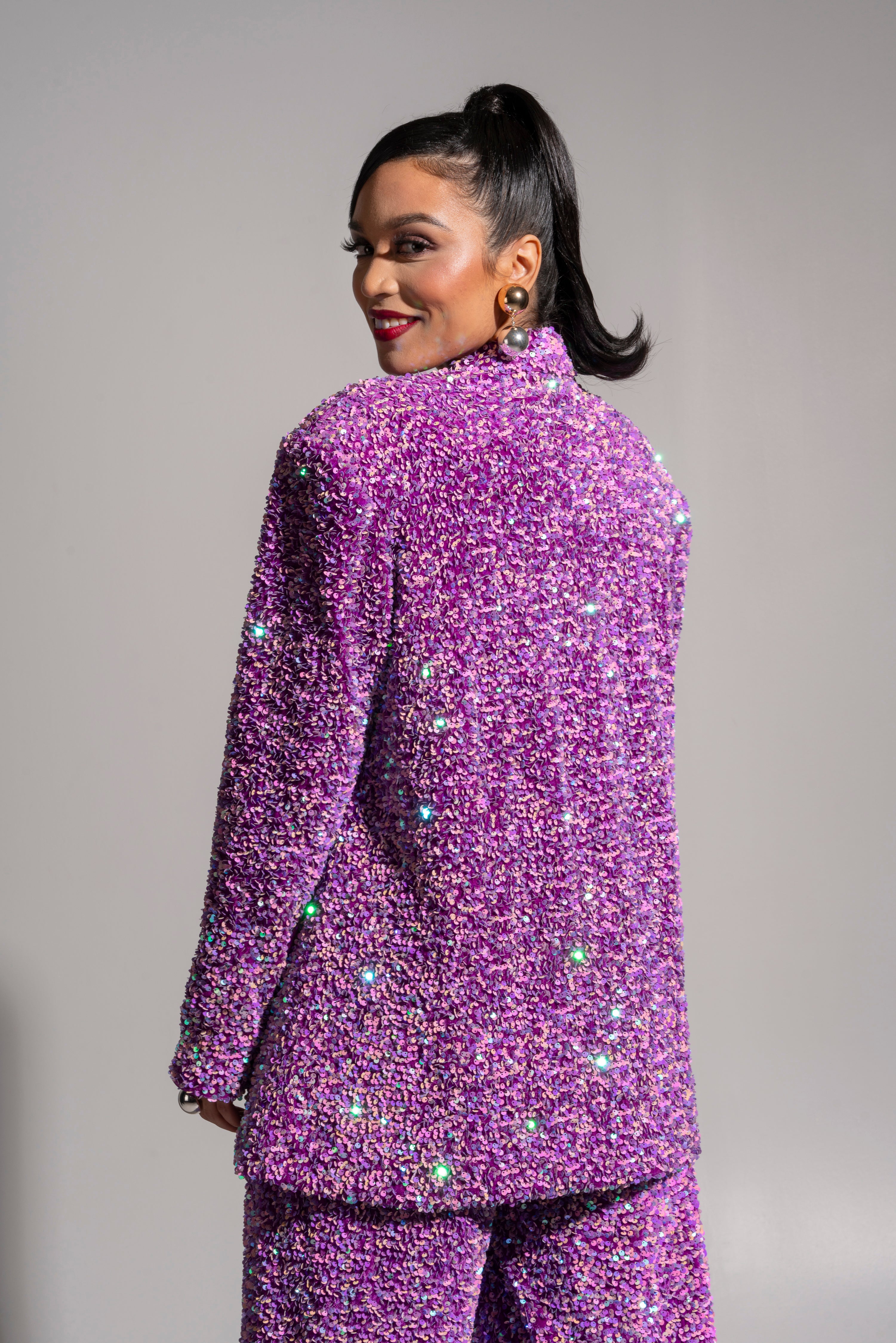 LIZA Sequin Blazer in ALEXANDRITE – OFUURE