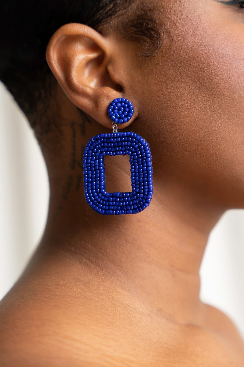 FREDA EARRINGS in BLUE
