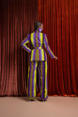 FEMI African Print high waist trousers ( 3 LENGTH)