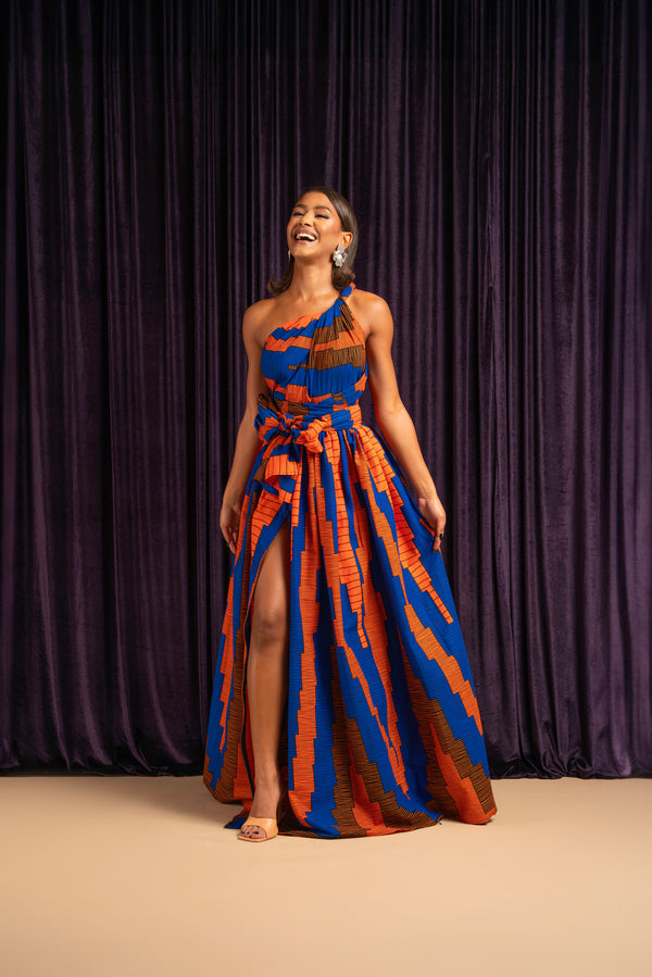 TOMIE African print Maxi Infinity dress