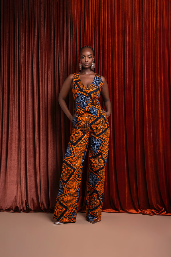 ZEZE African Print high waist trousers ( 3 LENGTH)