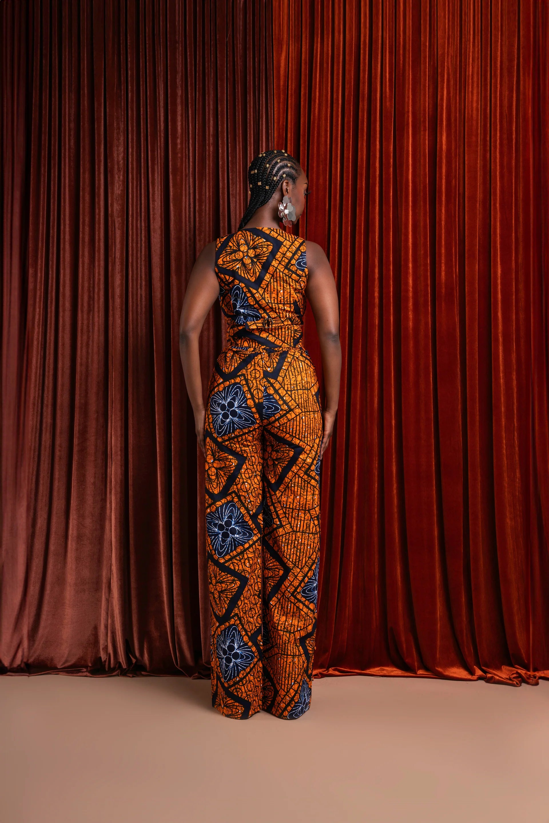 ZEZE African Print high waist trousers (3 LENGTH)