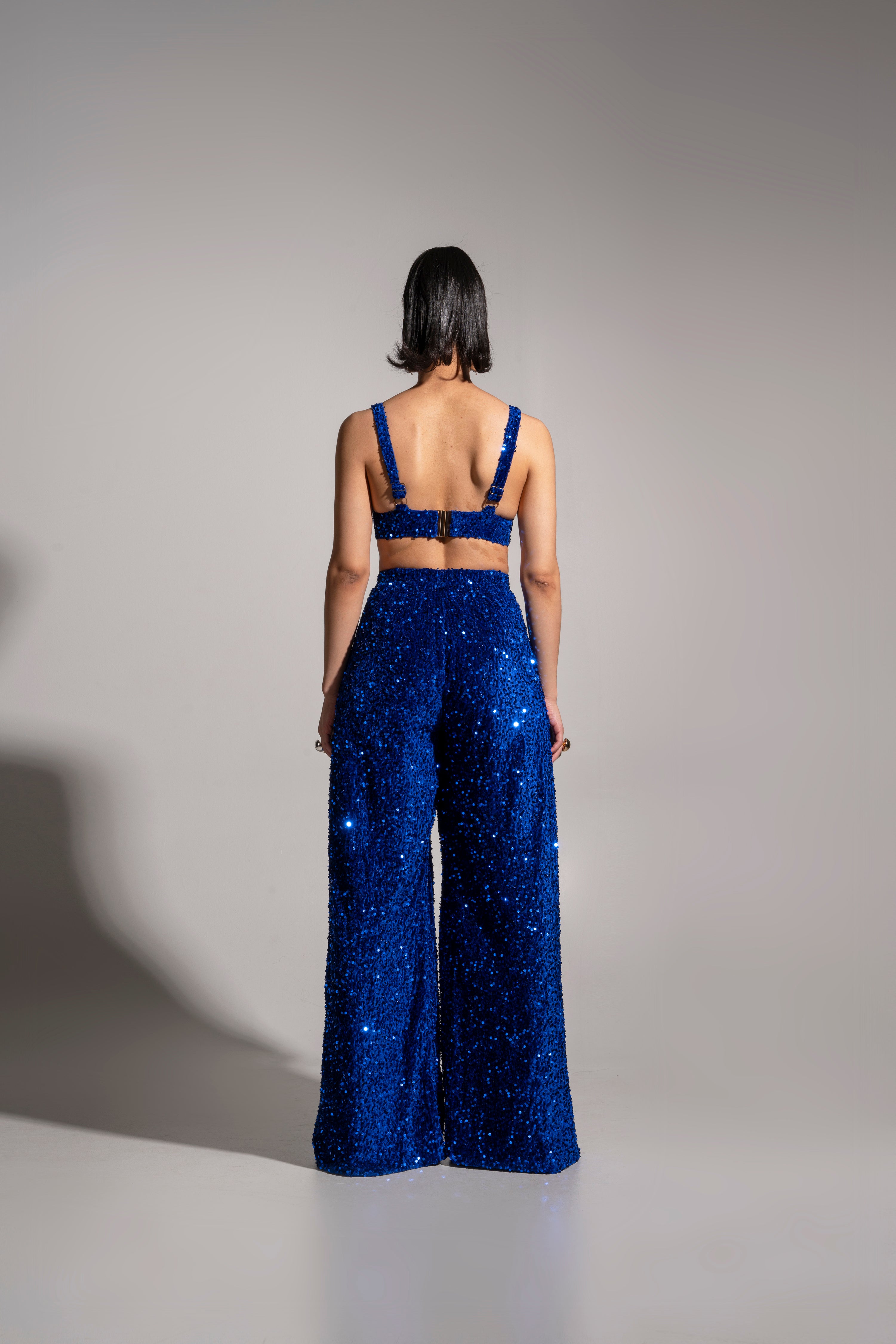 LIZA Sequin Pants in SAPPHIRE – OFUURE