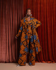 ZEZE African Print Trench Jacket