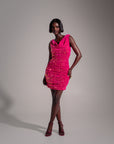 JESS Sequin Mini Dress in PINK SPINEL