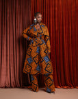 ZEZE African Print Trench Jacket