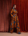 ZEZE African Print Trench Jacket