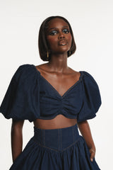 FLOWER crop top -SAMPLE SALE