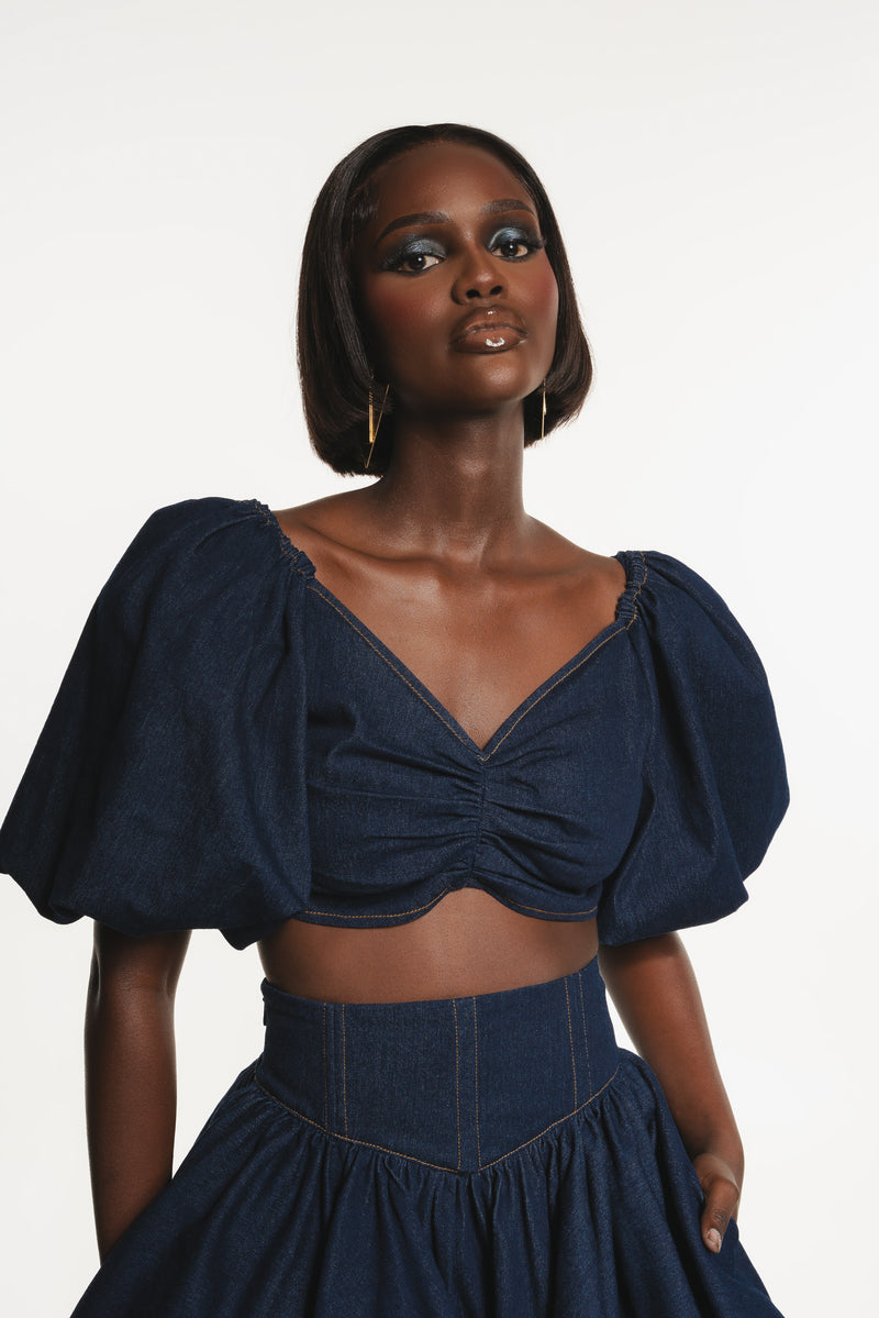 FLOWER crop top -SAMPLE SALE