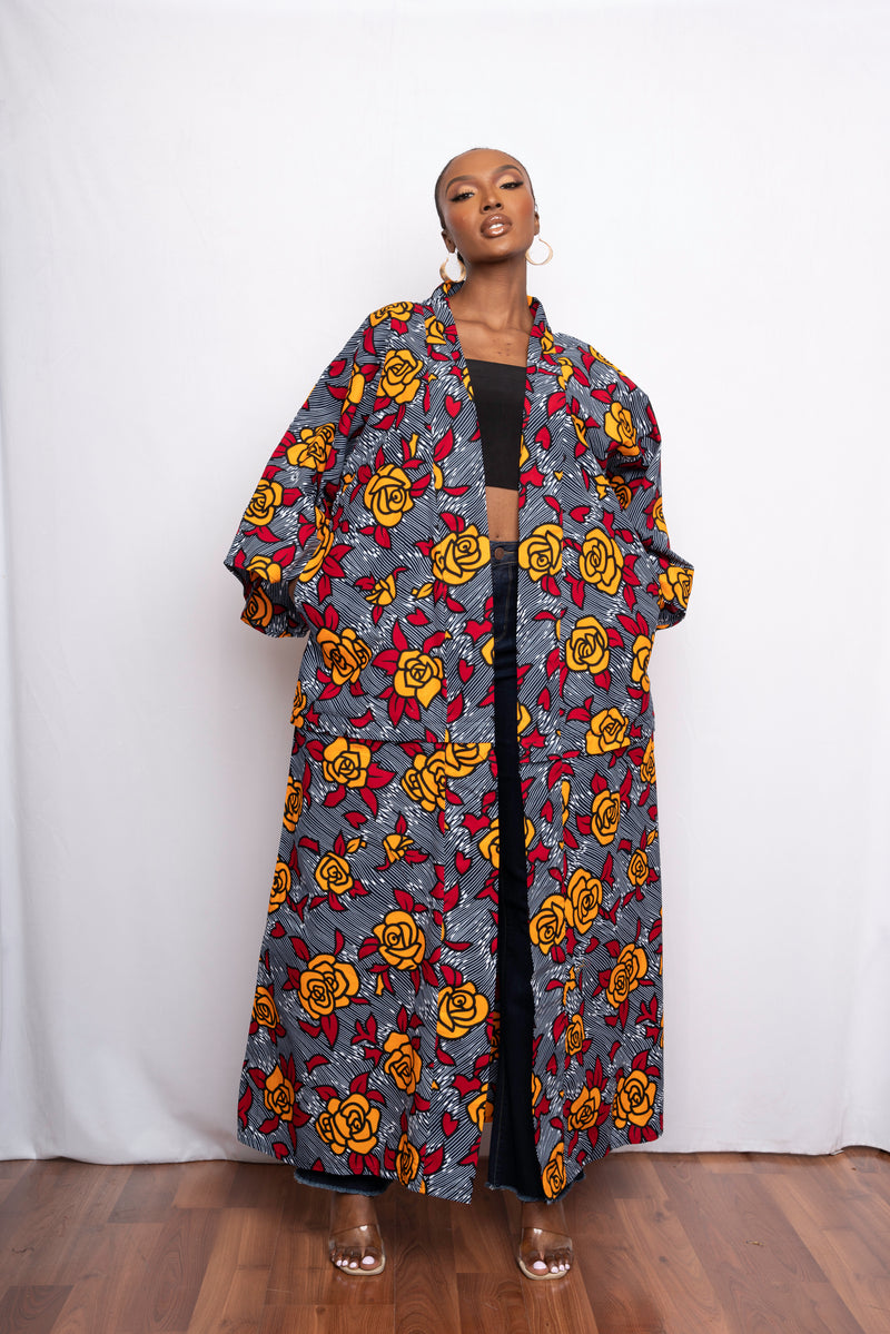 IJE African Print convertible Kimono