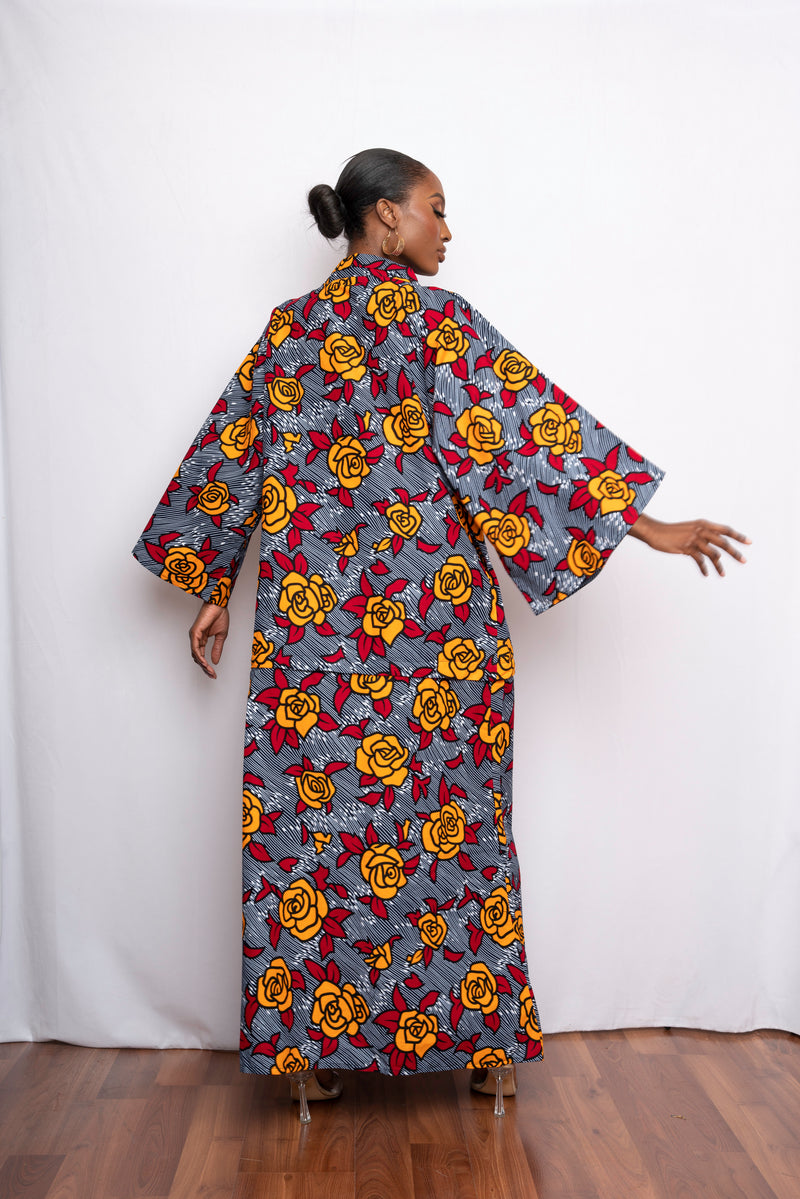 IJE African Print convertible Kimono