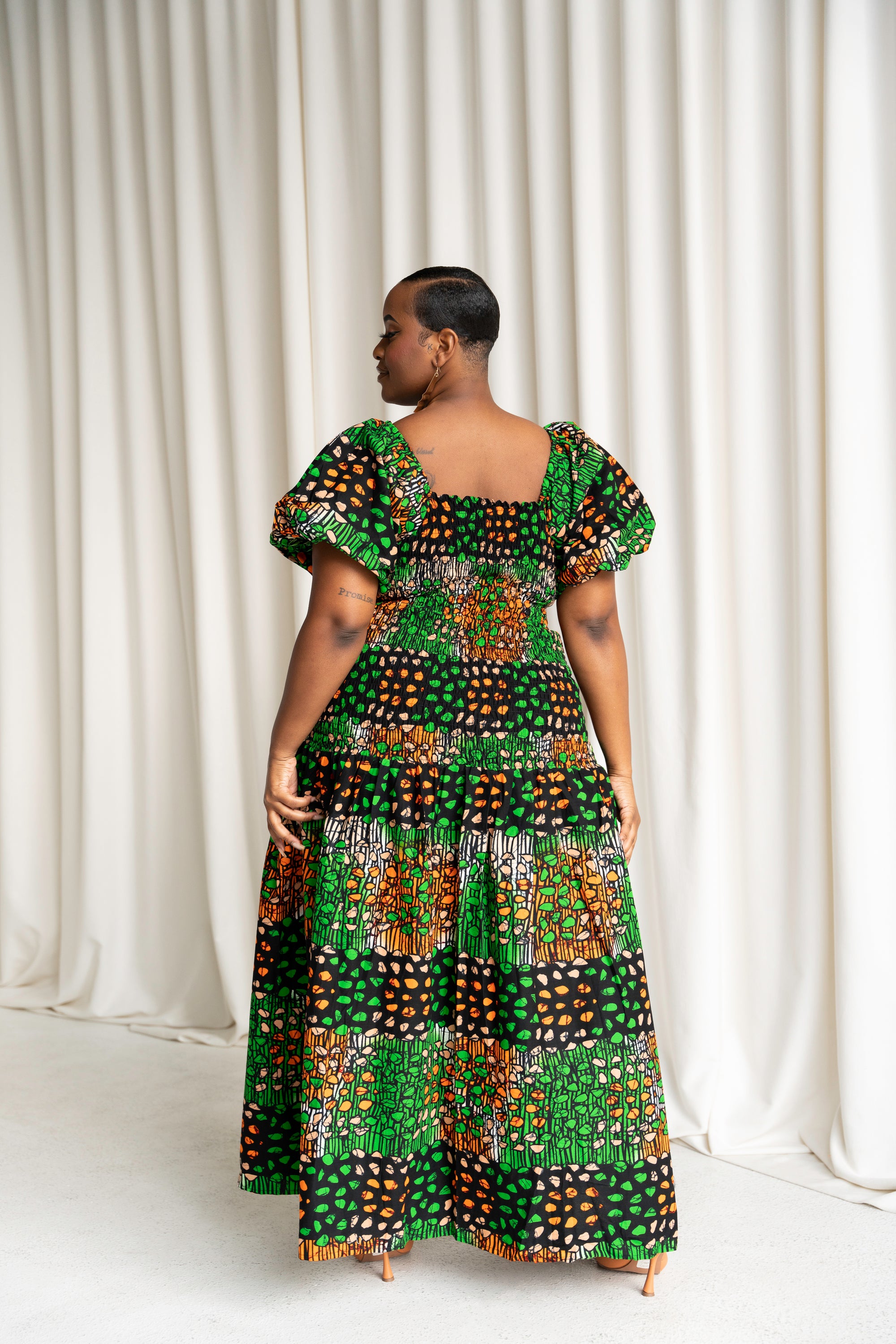 BUSAYO African print smocked body maxi dress