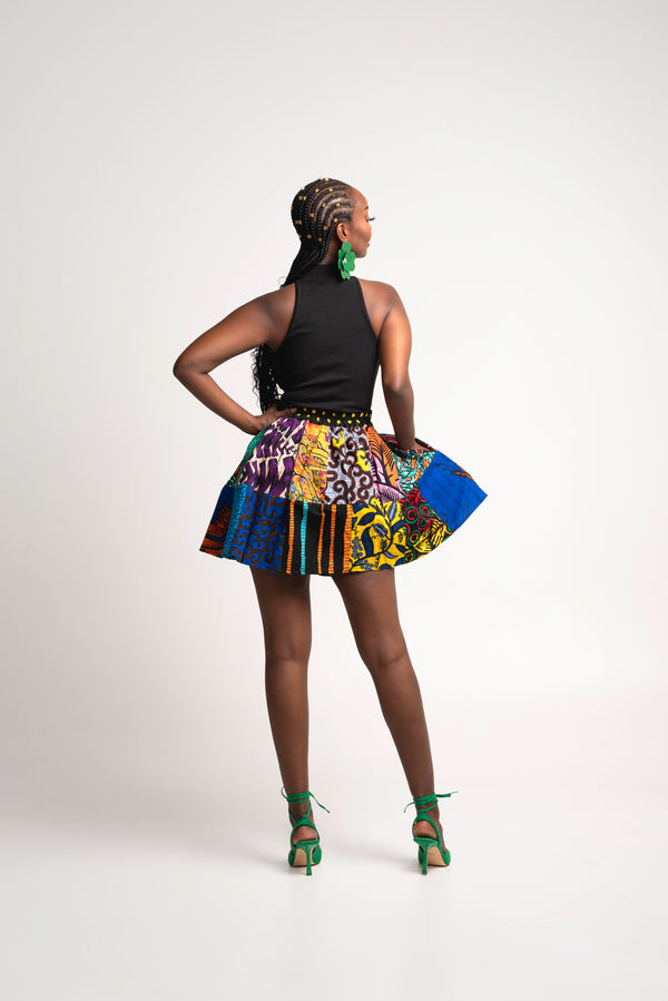 NANA PATCHWORK Mini Skirt