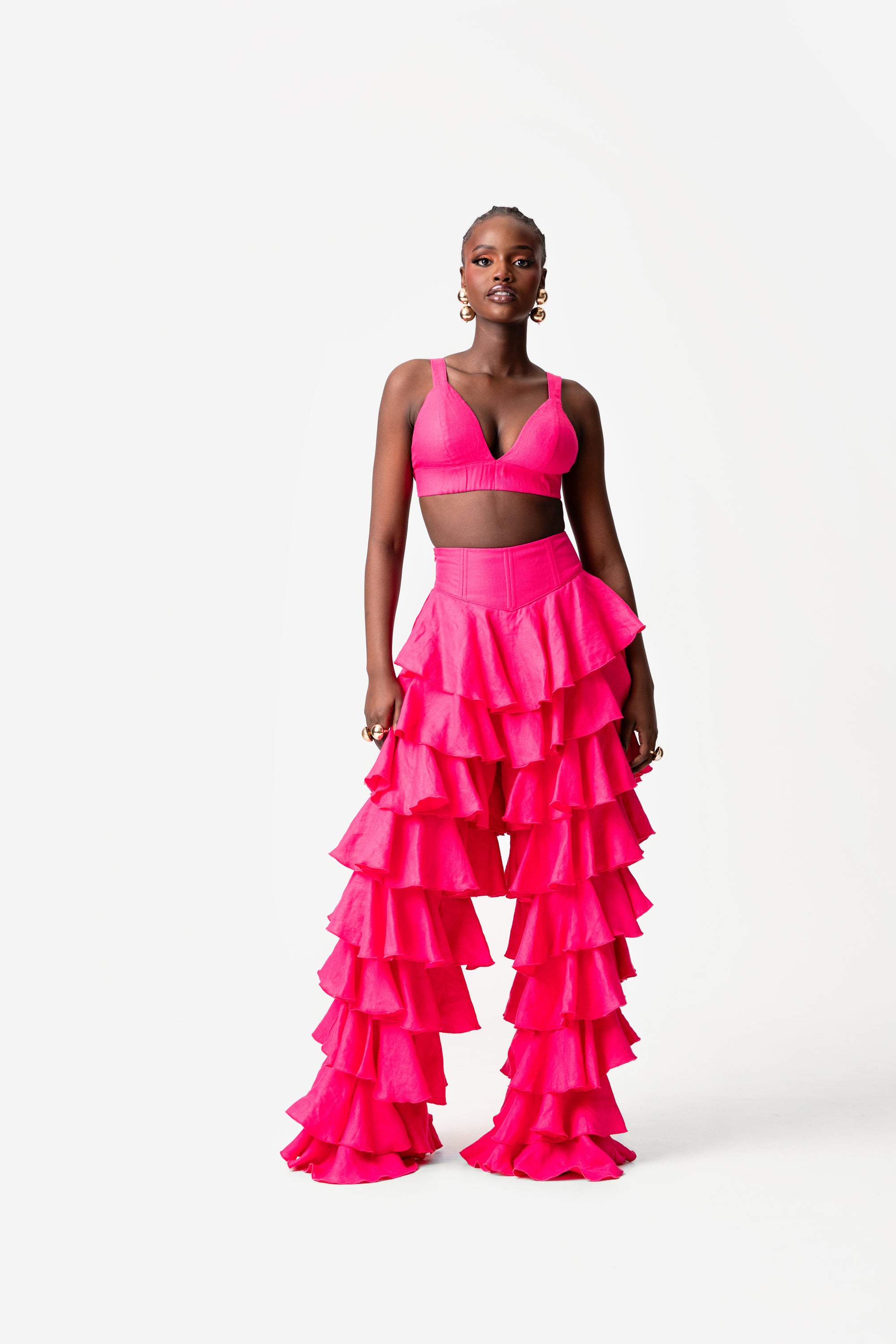 pink pants dress ASOS LUXE tailored wide leg pants and vest set in pink