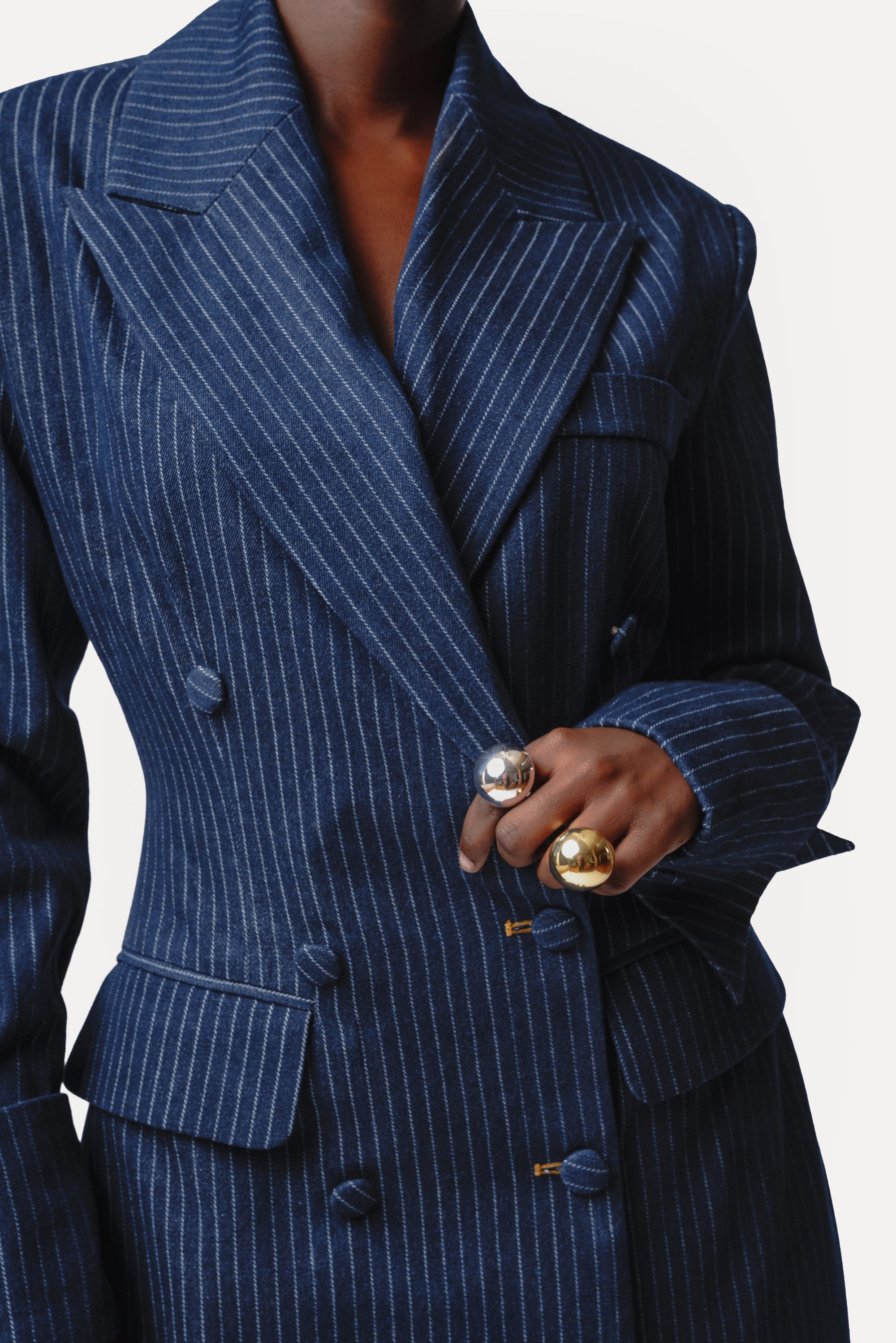 Denim Pinstripe NYLA Blazer Dress