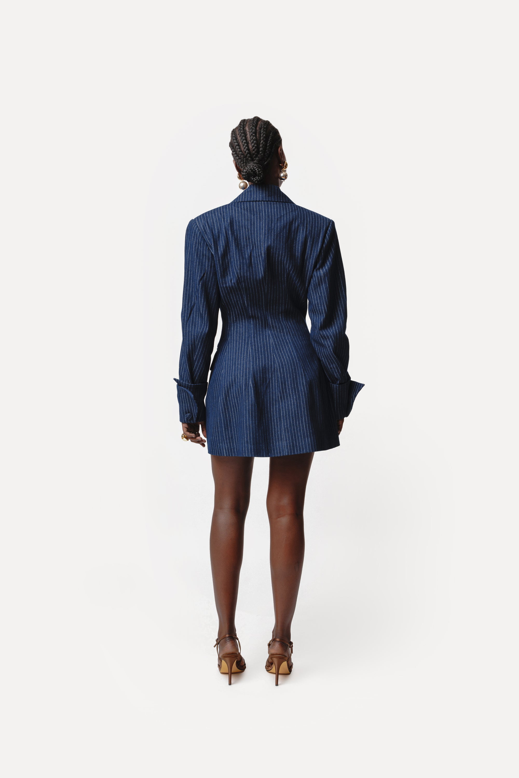 Denim Pinstripe NYLA Blazer Dress